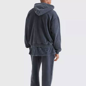 Vente en gros – Nouveaux sweats à capuche pour hommes, style hiver, de bonne qualité, à fermeture éclair, manches longues, effet délavé, personnalisables 2026 - Product Image 2