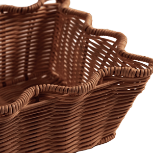 Wholesale Scalloped Rattan <b>Storage</b> <b>Basket</b> Eco-Friendly <b>Wicker</b> Tray For Tabletop Decor Premium Vietnam Rattan Organizer - Product Image 6