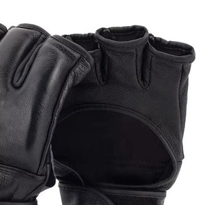ถุงมือ MMA หนังใหม่ พร้อมแผ่นเจลเสริมด้านใน สายรัดข้อมือแบบรวดเร็ว ป้องกันมือและนิ้วมือ สำหรับการฝึกซ้อม ระบายอากาศได้ดี - Product Image 2