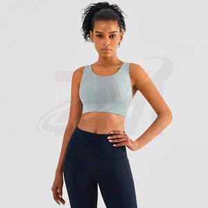 Conjunto Deportivo de Dos Piezas para Mujer, Color Azul, Venta al Por Mayor, Marca Personalizada, Ropa de Gimnasio, Color Sólido, Impresión de Logotipo - Product Image 2