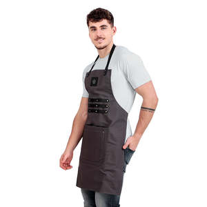 Tablier en cuir véritable de style vintage, multi-poches, pour barbecue, cuisine, soudure, atelier, cuir véritable de qualité supérieure, sangle réglable - Product Image 5