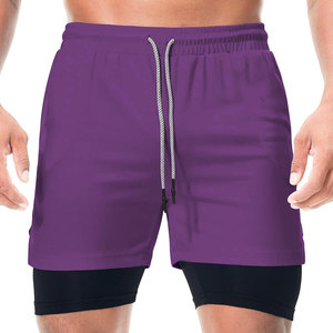 Built In <b>Compression</b> Gym <b>Shorts</b> For <b>Men</b> Muscle Support Reduce Friction Smooth Texture Blended Fabric <b>Shorts</b> With Custom Logo - Product Image 6