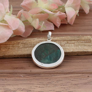 Charmes en argent sterling 925 plaqué platine vintage, malachite, pierre précieuse verte naturelle à bandes, bijoux pour anniversaire, vente en gros - Product Image 4