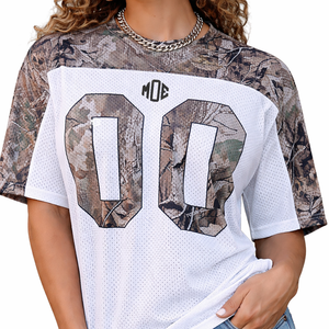 Maillot de football américain personnalisé en mesh streetwear pour hommes, respirant, en polyester, avec empiècements camouflage, uniforme d'équipe, fabricant OEM sous marque privée - Product Image 6