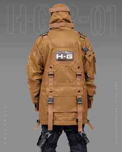 Veste tactique pour homme, vêtements techniques, streetwear urbain, multi-poches, cargo, coupe-vent, cyberpunk, veste fonctionnelle à capuche - Product Image 4