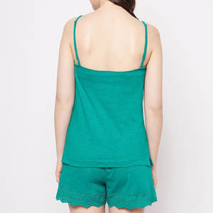 ชุดเซ็ตเสื้อกล้ามกางเกงขาสั้นสไตล์เทรนดี้ชิคสำหรับผู้หญิง ใส่ได้ทุกวัน สวมใส่สบาย ชุดเข้าชุดกัน เสื้อกล้ามกางเกงขาสั้นสำหรับผู้หญิง - Product Image 4