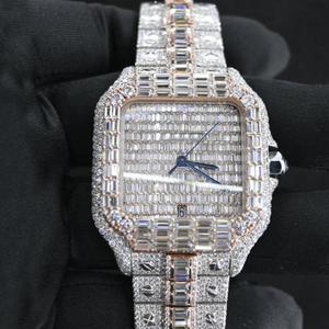 Montre en acier inoxydable sertie de diamants VVS, la plus vendue, élégante et tendance, pour homme et femme, usage professionnel et mode, prix d'exportation Inde - Product Image 6