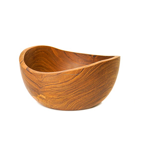 Cuenco para servir de madera maciza de Acacia hecho a mano, diseño único, excelente calidad para fiestas, el mejor precio al por mayor - Product Image 5