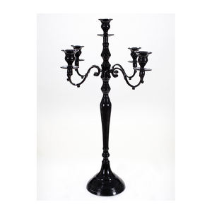 Candelabros de lujo de 5 brazos niquelados para decoración de boda interior y exterior diseño en relieve candelabros hechos a mano de aluminio - Product Image 4