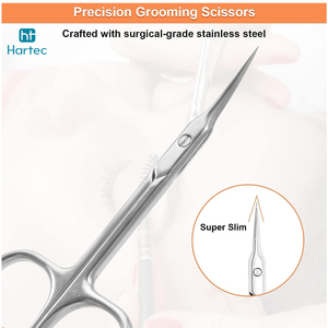 Tijeras de Precisión para Manicura y Pedicura, Herramienta de Belleza de Calidad Profesional, Tijeras Curvas de Acero Inoxidable con Mango de Acero - Product Image 4