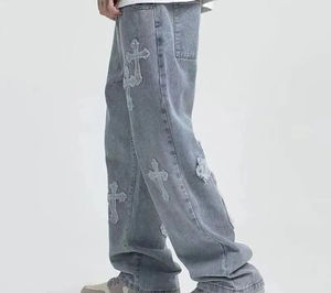 Pantalones Vaqueros de Mezclilla para Hombre, Último Diseño, Ajustados, Estilo Motociclista, Hechos a Medida, Pantalones Vaqueros de Mezclilla Pintados para Hombre - Product Image 6