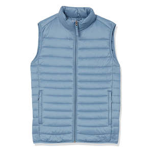 Chaleco Acolchado de Plumón para Hombre, Color Azul Claro, Cuello Alto, Sin Mangas, Relleno de Algodón de Alta Calidad, 2026 - Product Image 4