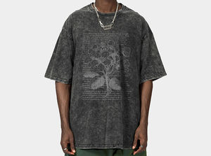 T-shirts Oversize Décontractés 2026 – T-shirt Homme Rétro à Manches Courtes 230G Grammage Lourd, Effet Délavé Acide, Coupe Ample - Product Image 4