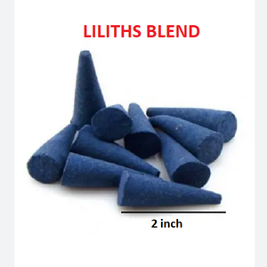 Cônes de mélange de liliths naturels Approvisionnement en gros à partir de cônes d'encens de meilleure marque (bleu) - Product Image 1