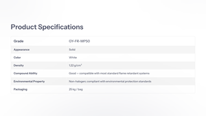 GYC GY-FR-MP50 Composé solide ignifuge intumescent à base de polyoléfine hautement efficace - Product Image 3
