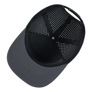 Gorra Unisex de 6 Paneles con Cierre a Presión, Malla Transpirable, Visera Plana Ajustable, Color Sólido, para Actividades al Aire Libre - Product Image 5