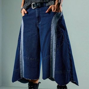 Pantalones Cortos de Mezclilla Anchos Personalizados para Hombre, Estilo Baggy, Streetwear, Hip Hop, Corte Holgado, Cargo, OEM, Venta al por Mayor, Moda - Product Image 1