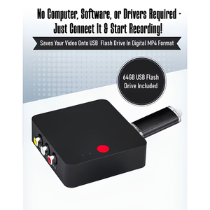 Video to Digital Converter with HDMI Output, USB Recording, VCR/VHS/Hi8/AV Capture, MP4 Digital Conversion, Video Recorder - Product Image 3