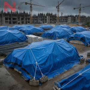 ผ้าคลุมกันแดดแบบหนาพิเศษ ทนทานต่อรังสียูวี กันน้ำ สำหรับการจัดเก็บกลางแจ้ง การก่อสร้าง และการเกษตรในอินเดีย - Product Image 5