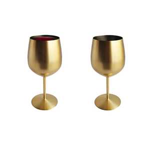Copas de vino de acero inoxidable negro espejo al por mayor, irrompibles, de metal, para cócteles, juego de calizas para fiestas y bares - Product Image 3