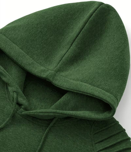 Ensemble de survêtement décontracté pour homme, tricoté, uni, à capuche, col rond, deux pièces, respirant, style hip-hop, multi-poches, automne - Product Image 6