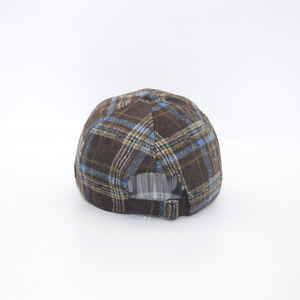 Gorra Snapback a Cuadros de 6 Paneles con Hebilla Metálica Ajustable, Unisex, Casual, de Algodón y Franela para Primavera y Otoño - Product Image 3