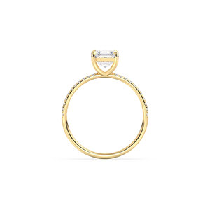 Anillo de diamantes cultivados en laboratorio CVD HPHT con certificado IGI de oro sólido de 14K personalizable REYES para mujer, joyería de lujo para regalo de compromiso. - Product Image 5