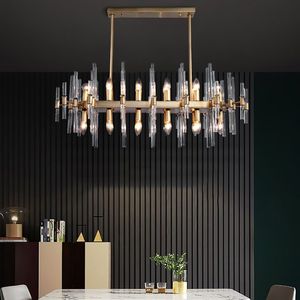 Crylick 20-luce moderna in metallo e vetro per cucina lampadario a sospensione in ottone da 20 luci - Product Image 2