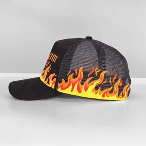 Custom Front Logo Printed Trucker Cap Hot Selling 5 Panel Mesh Back Trucker <b>Hat</b> Breathable - Product Image 3