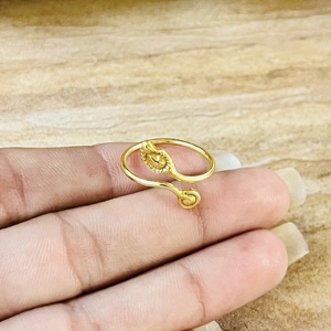 Anillo Ajustable de Serpiente con Aspecto Premium, Anillos Bohemios de Latón para Mujer, Joyería de Serpiente Envolvente Chapada en Oro de 18k para Venta al por Mayor/OEM/ODM - Product Image 4