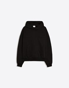 Sudadera con Capucha Extra Grande para Hombre, Negra, de Algodón, Felpa Francesa, Secado Rápido, Informal, para Otoño, con Bolsillo Delantero y Manga Regular - Product Image 6