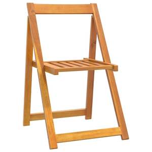 Ensemble de 4 chaises de jardin en bois d'acacia massif, design standard naturel - Product Image 3