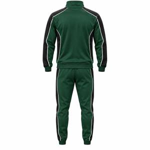 Ensemble de survêtement personnalisé pour homme en polyester de qualité supérieure, avec fermeture éclair intégrale, pour l'entraînement sportif, avec logo - Product Image 2