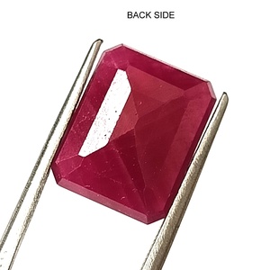 พลอยทับทิมแอฟริกันธรรมชาติ 8.50 กะรัต ทรงเหลี่ยมมรกต - Product Image 6