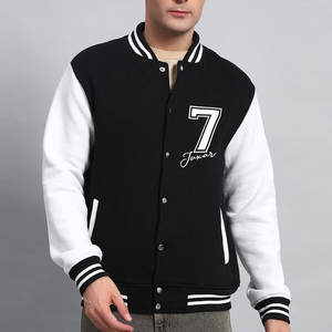 Veste de baseball varsity pour homme de bonne qualité, légère, à séchage rapide, avec broderies et boutons, style veste letterman pour homme - Product Image 1