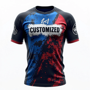 Rashguard MMA sur mesure avec manches longues et courtes et tissu de compression sublimé durable, kimono de jiu-jitsu - Product Image 2