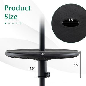 Ombrellone da Esterno Regolabile da 20 Pollici con Foro per Ombrellone da 1,5 Pollici e Base - Product Image 5