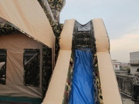 Maison gonflable de rebond de camouflage de château sautant gonflable de la Chine avec la glissière