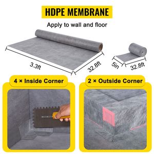 Kit per Doccia Impermeabile 38'' X 60'' con Flangia Offset in PVC da 4'' e Griglia in Acciaio Inox, 2 Tagli per Applicazione di Membrana Impermeabile - Product Image 1