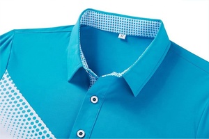 Golf de hombre de rendimiento personalizado para camisetas de polo Casual 100% algodón microfibra secado rápido manga corta patrón impreso para Polo - Product Image 3