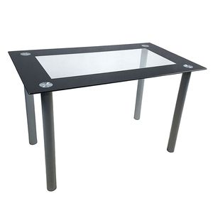 Set Tavolo da Pranzo Moderno 110cm 24778886 con Vetro Temperato di Ricambio, Elegante Arredamento per Ristoranti - Product Image 5