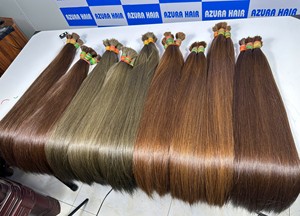 <b>Cheap</b> Virgin Natural VietNamese Many Color Straight Human Hair Bulk Hair <b>Extension</b> - Product Image 5