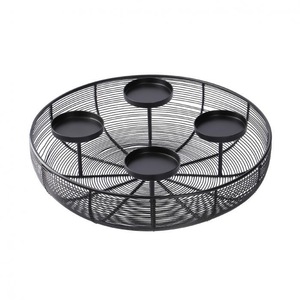 Portavelas de Alambre de Hierro Negro con Forma de Rueda de Bicicleta, Soporte para 4 Velas de Té, Decoración Duradera para el Hogar - Product Image 2