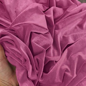 Top Quality Polyester Onion Color Velvet 9000 Fabric Smooth Plain Dyed Woven <b>Material</b> for Dresses and Court Available for Sale - Product Image 1