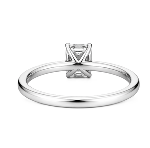 Anillo de Compromiso de Oro Sólido de 10K/14K con Diamante Cultivado en Laboratorio con Corte Esmeralda para Mujer, Anillo de Promesa, Anillo Solitario con Diamante Certificado por IGI, Anillo Fino - Product Image 2