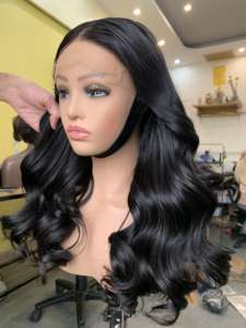 Cheveux vierges machine trame et faire perruque HD dentelle perruque de cheveux humains couleur naturelle vietnamien usine - Product Image 3