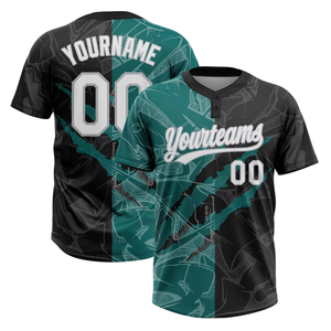 Camiseta de Béisbol y Sóftbol Unisex Personalizada con Diseño Abstracto 3D de Dos Botones, Transpirable, de Secado Rápido, Cuello Redondo, Estampada, Manga Corta - Product Image 5