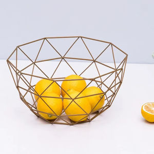 Panier à fruits décoratif multifonctionnel en fer pour le rangement et la présentation - Product Image 1