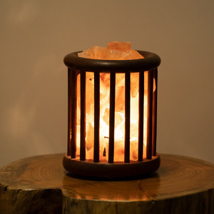 ODONTOMED2011 BEAUTIFUL BASKET HIMALAYAN SALT LAMP TALL 7 6-7 LBS CHUNKS CORD <b>BULB</b> WARM GLOW IDEAL <b>NIGHT</b> <b>LIGHT</b> HOME DECORATION - Product Image 4