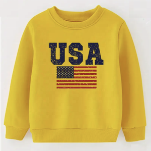 Sweat-shirt en éponge française de haute qualité pour enfants basique blanc uni solide doux manches longues Style décontracté pour les tout-petits garçons en gros - Product Image 4